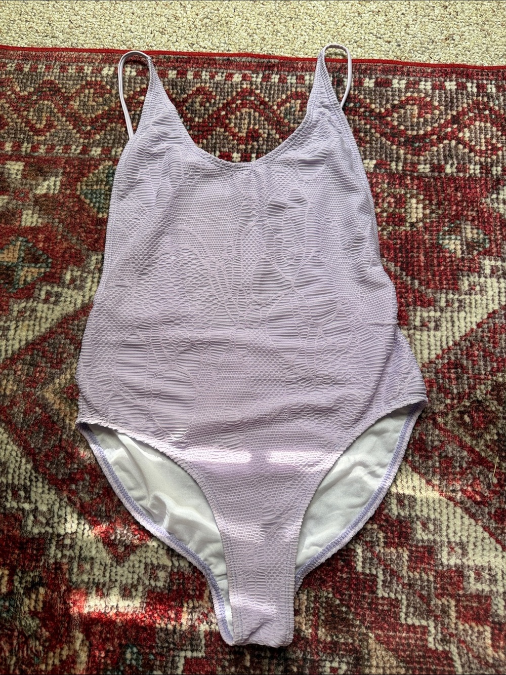 Lilac Textured Bodysuit